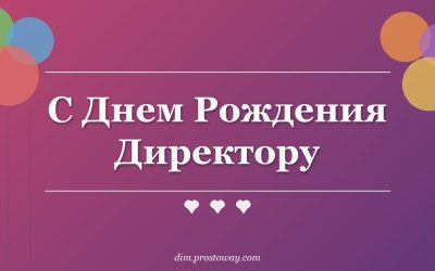 С Днем Рождения Директору