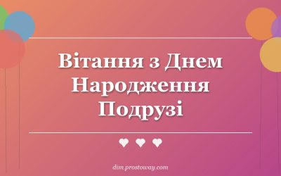 Вітання з Днем Народження Подрузі